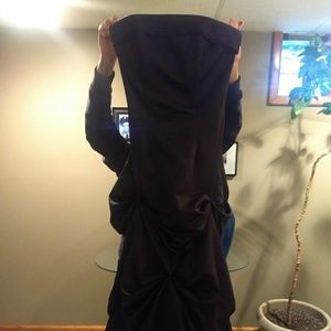 Blwck brides maid dress